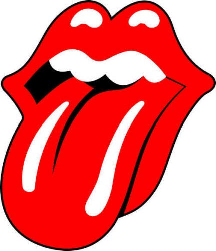 CAOPEIHE Rolling Stones und Aufkleber Multi-Farbe Applikationen Musik Zunge für Stoßstange Fenster Laptop Auto Dekoration KK12 * 12cm interessante (Größe : 12cm x12cm)
