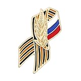 Russland Flagge Emaille Pin Russischer Patriotischer Abzeichen Weizenband Streifen Trage Button Emblem Brosche Für Tasche Hut Mantel