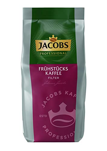 Jacobs Professional Frühstückskaffee Filterkaffee, 1kg gemahlener Kaffee aus Arabica & Robusta-Bohnen, Intensität 4/5
