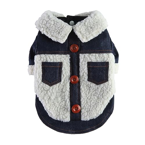 Winter Baumwolle Gepolsterte Hundekleidung Brust Rücken Reißverschluss Jacke Haustier Kleidung Brust Rücken Traktion Set KlK41 (J, XL)