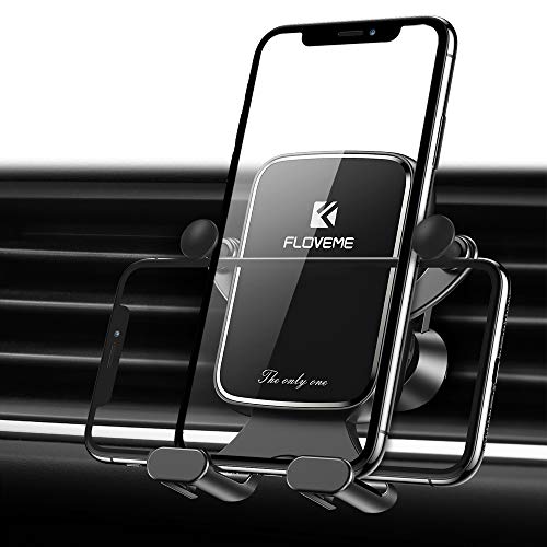 Handyhalterung Auto Schwerkraft, FLOVEME Horizontal Platziert Handyhalter fürs Auto Lüftung, Smartphone Halterung KFZ für iPhone 11 Pro XS XR X 8 Plus 7 Samsung S10 S9 S8 S7 Note 8 9 Huawei usw