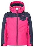 icefeld Kinder Winterjacke/Skijacke mit Kapuze, pink in Größe 98/104