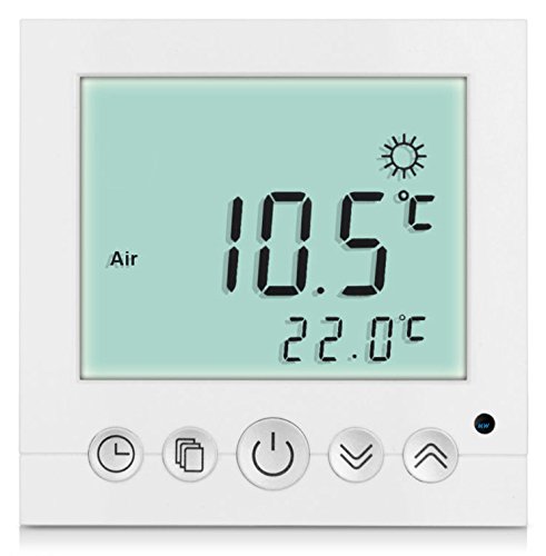 SM-PC®, Digital Thermostat Raumthermostat Fußbodenheizung Wandheizung LED weiß #a31