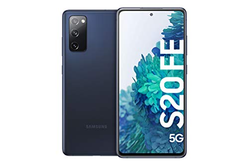 Samsung Galaxy S20 FE 5G, Android Smartphone ohne Vertrag, 6,5 Zoll Super AMOLED Display, 4.500 mAh Akku, 128 GB/ 6 GB RAM, Handy in 6 knalligen Farben, Dunkelblau