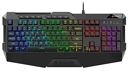 Sharkoon Skiller SGK4 Gaming Keyboard RGB, N-Key-Rollover, (US Tastaturlayout), Schwarz