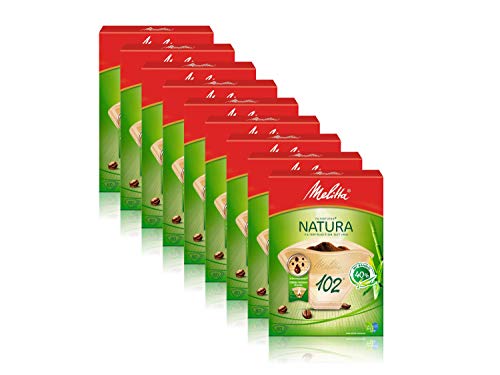Melitta Filtertüten 102/80 Natura naturbraun Aroma, 9er Pack (9 x 80 Stück)
