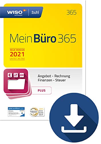 WISO MeinBüro 365 (2021) Plus | PC Download | Bürosoftware, Rechnung schreiben, Umsatzsteuervoranmeldung, Buchhaltung u.v.m