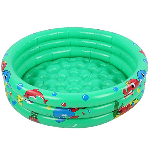 zhuolong Runder aufblasbarer Baby-Kleinkinder-Pool Tragbarer aufblasbarer Kinderpool Home Indoor Outdoor für Kinder Mädchen Junge(Green 120 cm)