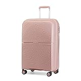 British Traveller Koffer Trolleys Hartschalenkoffer 100% PP (Pink, XL)