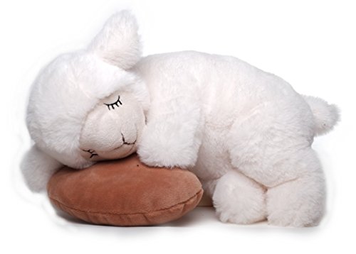 Inware 6235 - Schlafendes Schaf Sleepy, mit Schmusekissen, 25 cm, Kuscheltier, Plüschtier