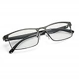 EgBert Mode Schwarz Kurzsichtig Brille Metall Vollbild Myopie Brille - -2.0
