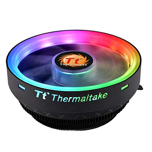Thermaltake UX 100 Air Cooler ARGB | leiser 120-mm-PWM-Lüfter | für Intel und AMD Sockel | 5V adressierbar | 65W | schwarz