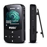 64GB MP3 Player Bluetooth 5.0 Sport Musik Player mit Clip mit 1,5 Zoll TFT Farbbildschirm, Unterstützt bis 128GB SD Karte，mit unabhängiger Lautstärketaste, FM Radio, Schrittzähler, Sprachaufzeichnung