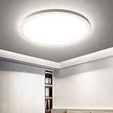 EASY EAGLE Deckenlampe LED Deckenleuchte Flach, 18W IP44 Modern Badezimmer Lampe, 4000K Küchenlampe für Flur Schlafzimmer Balkon Keller, Ø218, 1800LM