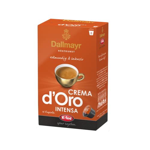Dallmayr CREMA d'Oro INTENSA Kaffeekapseln, 96 Stück, kompatibel mit Tchibo Cafissimo (R)*, 6er pack (6 x 16 Stück)