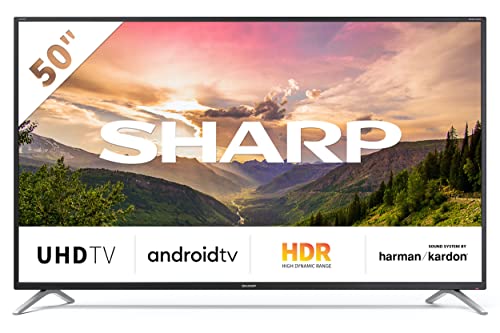 SHARP 50BL2EA Android TV 126 cm (50 Zoll) 4K Ultra HD LED Fernseher (Smart TV, Harman Kardon, Google Assistant)