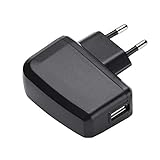 Slabo USB-Adapter Netzteil für Medion Lifetab P8912 (MD 99066) (9 Zoll) / LIFETAB P8311 (MD 99443) / LIFETAB P10341 (MD 99233) Ladegerät Reiseladegerät Charger Ultra-Slim - SCHWARZ | Black
