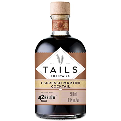 Tails Cocktails, Espresso Martini Cocktail, Vorgemixt und Servierfertig, 14,9 %, 50 cl