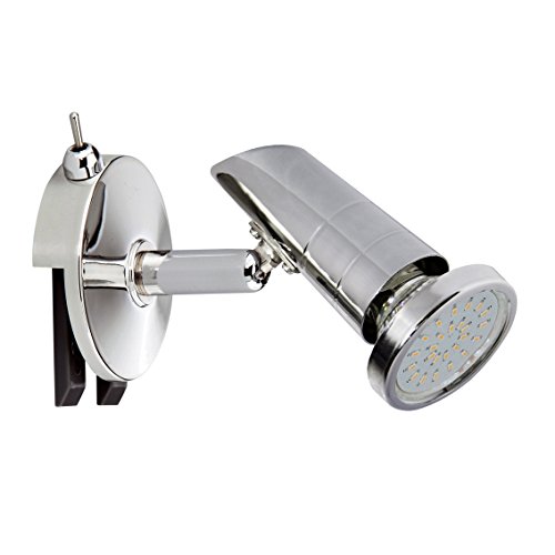 Trango LED Spiegelleuchte TG2248 I Bad Lampe I Badleuchte mit ON/OFF Schalter inkl. 1x GU10 LED Leuchtmittel