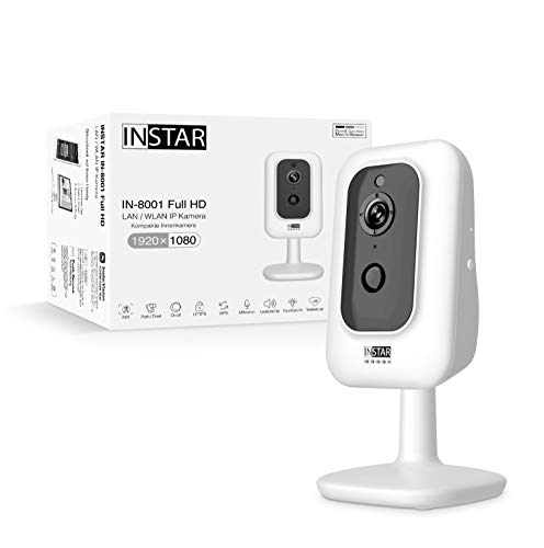 INSTAR IN-8001 Full HD Weiss - WLAN Überwachungskamera - IP Kamera - Innenkamera - Bewegungserkennung - PIR - Wärmesensor - Nachtsicht - 940nm unsichtbare LEDs - Weitwinkel - LAN - WiFi - MQTT