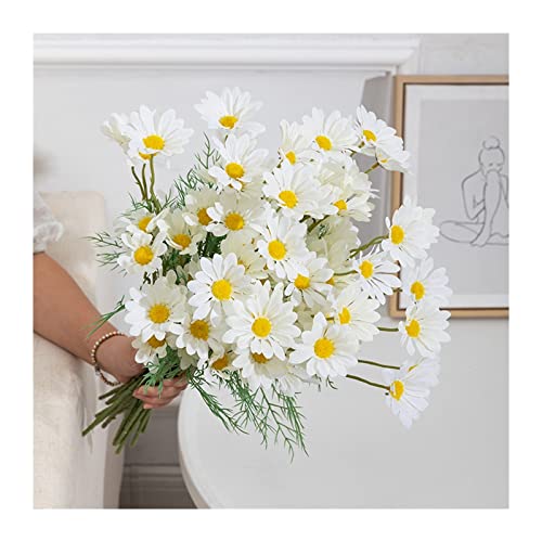 LAErper künstliche Blumen 5pc 5 Köpfe 5 0cm Süße künstliche dekorative Blumenvielfalt von Colo RDIY Hochzeitsstrauß Heimat Tischdekoration (Color : 5pcs White)