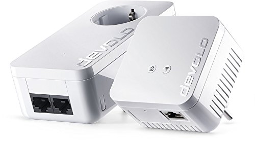Devolo 9636 dLAN 550 WiFi Starter-Set Ethernet/LAN WLAN, Weiß, 2 Stück, Netzwerkadapter CPL – Adapter,Netzwerk CPL