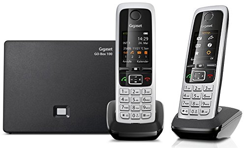 Gigaset C430A GO Duo Set mit 2 Mobilteilen, Hybrid-Dect-Schnurlostelefon (analog und VoIP (All-IP) mit Anrufbeantworter)