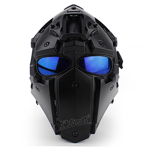 Will Outdoor Full-Covered taktischen Motorrad Helm mit Maske Schutzbrille für Airsoft Paintball CS-Spiele Motorrad Film Requisiten