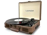 Lauson CL614 Vintage Vinyl Plattenspieler 3 Geschwindigkeit Bluetooth Plattenspieler mit integrierten Lautsprechern mit USB/SD Leser, Auto-Stop, Kopfhöreranschluss, AUX-Eingang, RCA-Ausgang Design