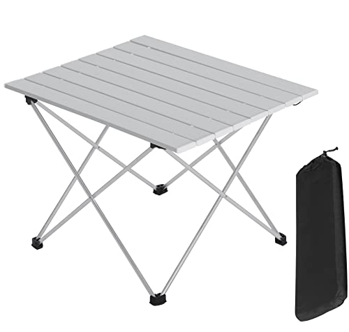 WOLTU Alu Campingtisch klappbar Falttisch mit Tragetasche, Aluminium Reisetisch, leichte Alu Tisch 56 * 46 * 40cm, tragbar für Camping Garten Balkon