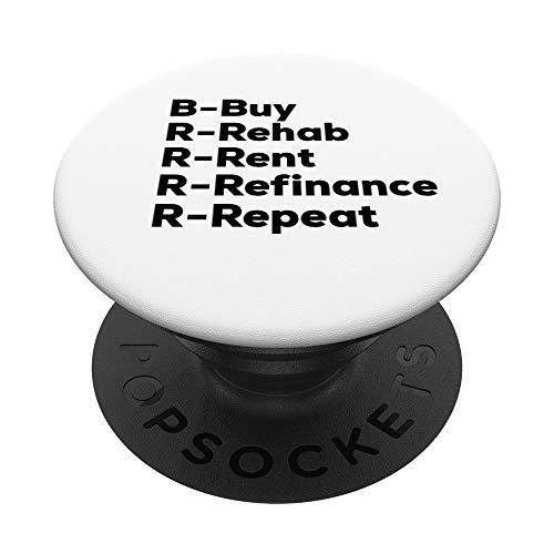 BRRRR - Kaufen Sie Reha Miete Refinanzieren Wwiederholen - PopSockets Ausziehbarer Sockel und Griff für Smartphones und Tablets