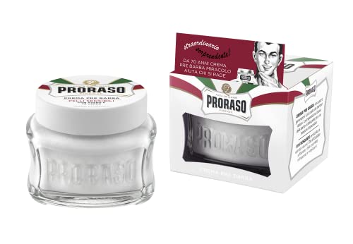 Proraso White Pre-Shave Cream Anti-Irritation, 1er Pack (1 x 100 ml)