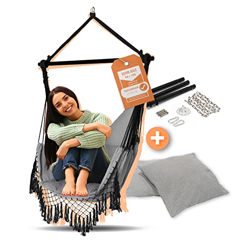 FIMALIAN® Boho Hängesessel - inkl. Montageset , Hängestuhl Indoor & Outdoor - Hängesitz für Kinder & Erwachsene