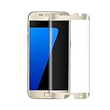 FIYI Samsung Galaxy S7 Schutzfolie Panzerglas, Anti Kratzer Schutzfolie, 9H Hartglas, HD Displayschutz, S7 Edge Displayschutzfolie zum Galaxy S7 (Gold)