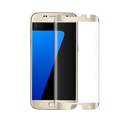 FIYI Samsung Galaxy S7 Schutzfolie Panzerglas, Anti Kratzer Schutzfolie, 9H Hartglas, HD Displayschutz, S7 Edge Displayschutzfolie zum Galaxy S7 (Gold)