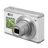 4K-Digitalkamera, 60 MP Ultra HD 10-facher Optischer Zoom, Kompakter Vlogging-Kamera-Camcorder, Tragbare Reisekamera, für (Weiß)
