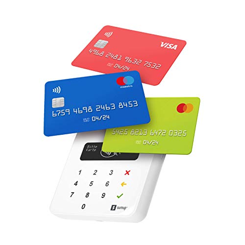 SumUp Air mobiles Kartenterminal zum bargeldlosen Bezahlen mit EC Karte, Kreditkarte Apple & Google Pay und mehr - NFC RFID Geldkartenleser - Praktischer Credit Card Reader - Kontaktlose Kartenzahlung