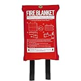 Tradingbox XL | Brandschutzdecke | 120 cm x | inkl.Schutztasche mit Oese | DIN EN 1896:2019 | Fire Blanket