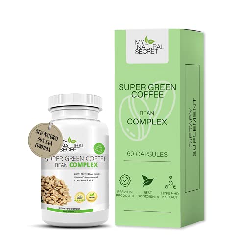 Super Green Coffee Bean Extract + Hyper HD Complex – Grüner Kaffee Extrakt Kapseln mit Vitamin C und Chrom