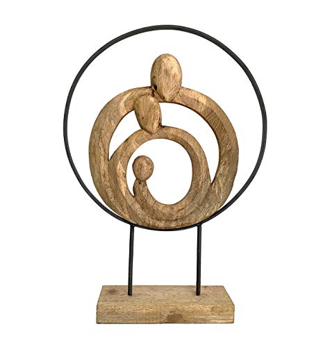 Moritz Skulptur Großer Kreis der Familie 39 x 10,5 x 55 cm Family Mutter Vater Kind Dekoration Dekofigur Harmonie