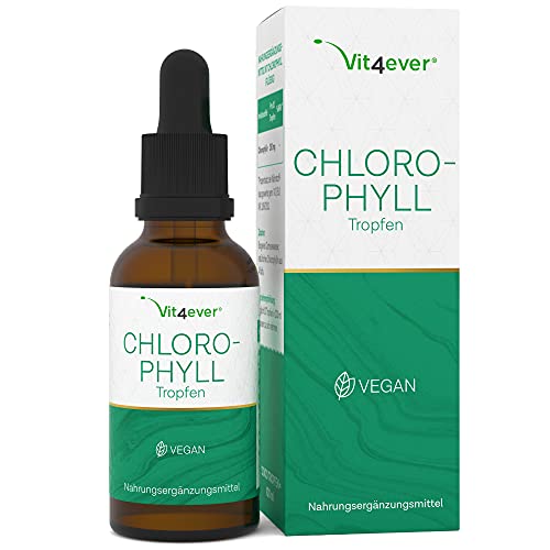 Chlorophyll Tropfen 100 ml - Premium: Bis zu 4-fach höher dosiert (300 mg je Tagesdosis) - Flüssiges Chlorophyll aus Alfalfa Extrakt - Mit gereinigtem Osmosewasser - Vegan - Laborgeprüft