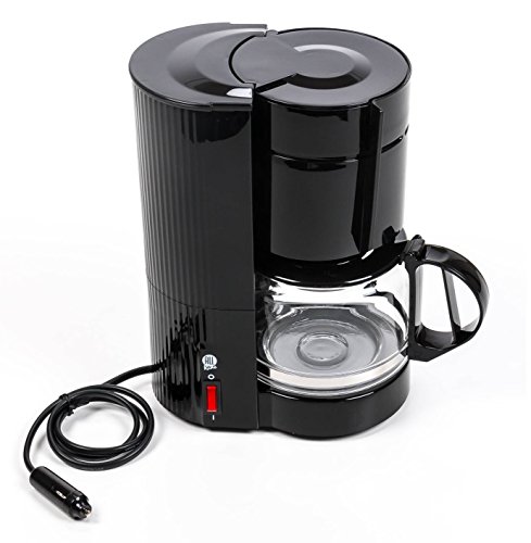 Kaffeemaschine 24 Volt 300 Watt, mit Glaskanne für 10-12 Tassen, Filterkaffeemaschine für LKW