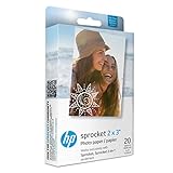 HP Sprocket 5x7,6 cm Premium Zink Sticker Fotopapier (20 Blatt) Kompatibel mit HP Sprocket Fotodruckern