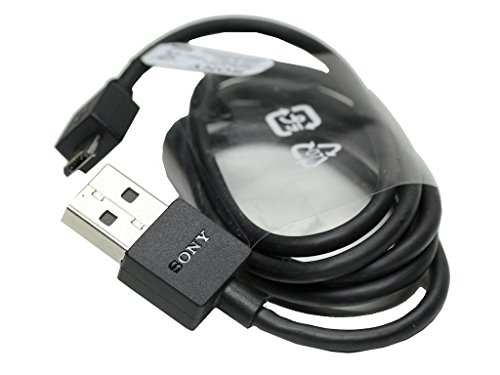 Original Sony Ericsson Ladekabel EC801 Schwarz für Sony Xperia Z3 Datenkabel MicroUSB Aufladekabel Charger Cable + gratis Bildschirm Reinigungspad