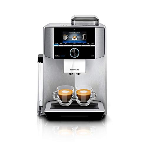 Siemens EQ.9 plus connect s500 Kaffeevollautomat TI9555X1DE, automatische Reinigung, Personalisierung, extra leise, 1.500 Watt, edelstahl