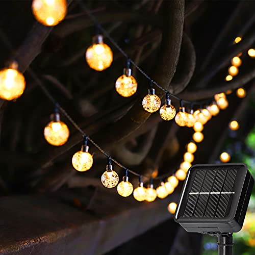 Ulanox Solar Lichterkette Aussen 7M 50 LED Lichterkette Solar 8 Modi LED Glühbirnen Lichterkette IP65 Wasserdicht Außen Innen Weihnachten Lichterketten für Zimmer Garten Party Balkon Warmweiß Dekor