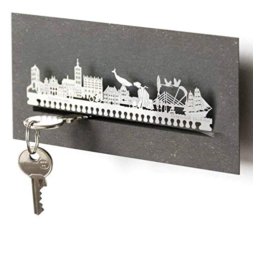 13gramm Stralsund-Skyline Schlüsselbrett Souvenir in der Geschenk-Box