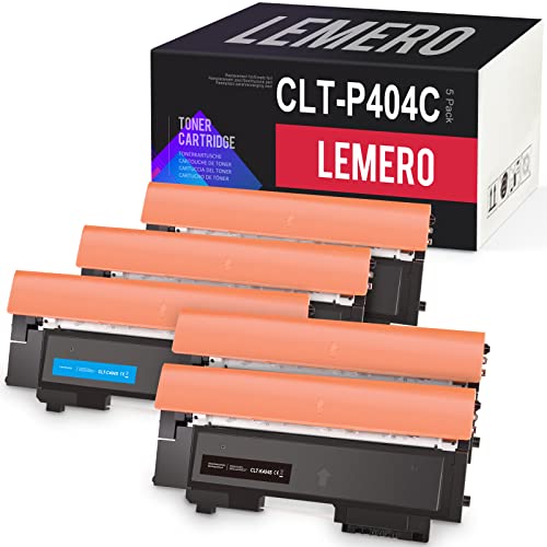 5 LEMERO Toner Kompatibel für Samsung CLT-P404C CLT-K404S CLT-C404S CLT-Y404S CLT-M404S für Xpress SL C480W C480FW C430W C430 C480 C480FN (Schwarz/Cyan/Magenta/Gelb)