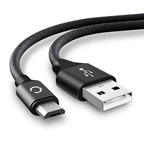 CELLONIC® USB Kabel 2m kompatibel mit Sony Xperia X/XA / Z5 / Z3 / Z2 / Z1 / Compact/Premium / M4 Aqua / M2 / E3 / E4 / E5 Ladekabel Micro USB auf USB A 2.0 Datenkabel 2A schwarz Nylon