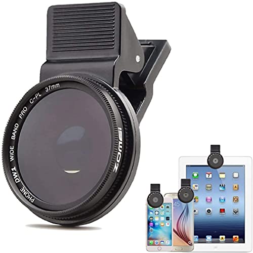 TMOM Handy Kamera Linse Universal Clip-On Handy Objektiv 37 mm CPL Filter für iPhone 6/7 Plus für Samsung Android Smartphones